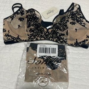 NWT Soma bra and panties 34D/Med